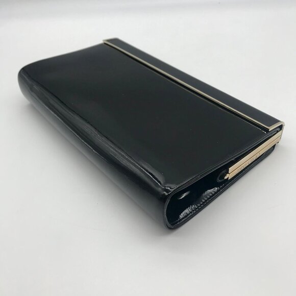 Jimmy Choo Black Patent Leather Cayla Clutch - Picture 8 of 11